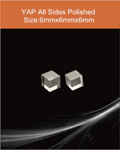 YAP Ce scintillator, YAP Ce crystal, Ce doped YAP scintillation crystal, Scintillation YAP Ce, YAP:Ce screen 6mm x 6mm x6mm